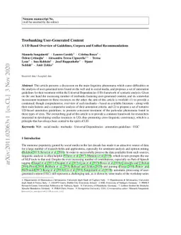 Treebanking User-Generated Content: a UD Based Overview of Guidelines,
  Corpora and Unified Recommendations