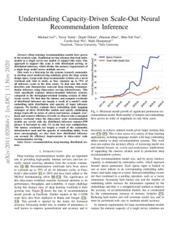 Understanding Capacity-Driven Scale-Out Neural Recommendation Inference
