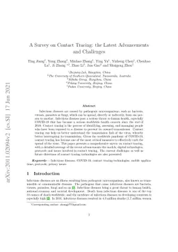 A Survey on Contact Tracing: the Latest Advancements and Challenges