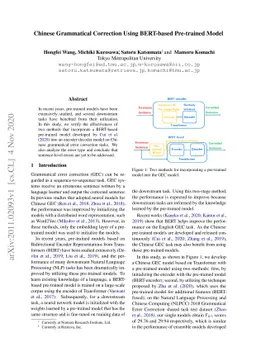 Chinese Grammatical Correction Using BERT-based Pre-trained Model