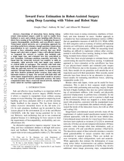 Toward Force Estimation in Robot-Assisted Surgery using Deep Learning
  with Vision and Robot State
