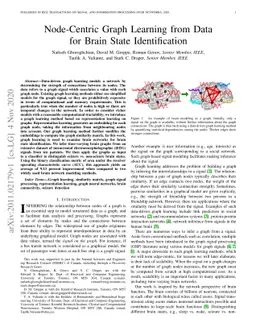 Node-Centric Graph Learning from Data for Brain State Identification
