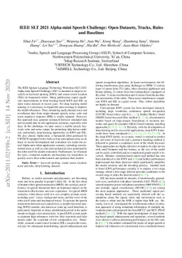 IEEE SLT 2021 Alpha-mini Speech Challenge: Open Datasets, Tracks, Rules
  and Baselines