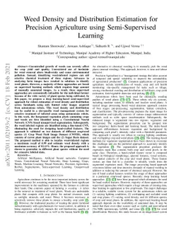 Weed Density and Distribution Estimation for Precision Agriculture using
  Semi-Supervised Learning