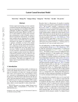 Latent Causal Invariant Model