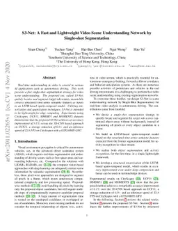 S3-Net: A Fast and Lightweight Video Scene Understanding Network by
  Single-shot Segmentation