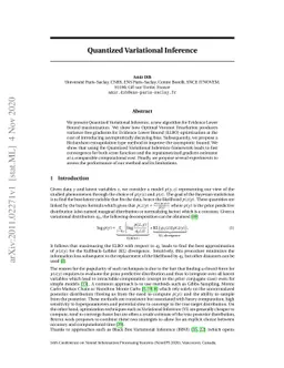Quantized Variational Inference