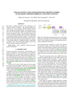 Single channel voice separation for unknown number of speakers under
  reverberant and noisy settings