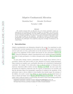 Adaptive Combinatorial Allocation