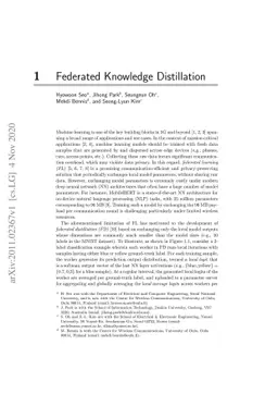 Federated Knowledge Distillation