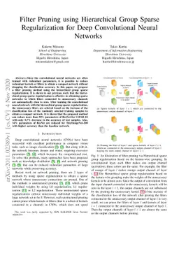 Filter Pruning using Hierarchical Group Sparse Regularization for Deep
  Convolutional Neural Networks