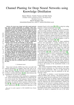Channel Planting for Deep Neural Networks using Knowledge Distillation