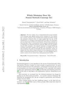 Which Minimizer Does My Neural Network Converge To?