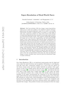 Super-Resolution of Real-World Faces