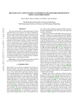 Branchy-GNN: a Device-Edge Co-Inference Framework for Efficient Point
  Cloud Processing