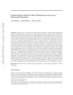 Gradient-Based Empirical Risk Minimization using Local Polynomial
  Regression