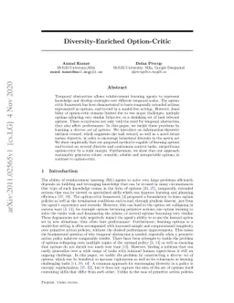 Diversity-Enriched Option-Critic
