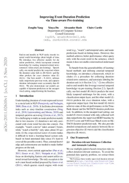 Improving Event Duration Prediction via Time-aware Pre-training
