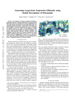 Generating Large-Scale Trajectories Efficiently using Double
  Descriptions of Polynomials
