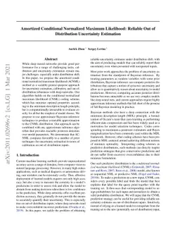 Amortized Conditional Normalized Maximum Likelihood: Reliable Out of
  Distribution Uncertainty Estimation