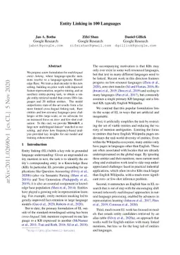 Entity Linking in 100 Languages