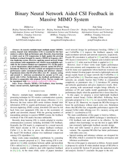 Binary Neural Network Aided CSI Feedback in Massive MIMO System