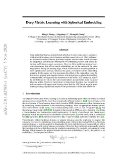 Deep Metric Learning with Spherical Embedding