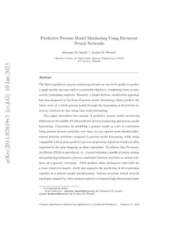 Predictive Process Model Monitoring using Recurrent Neural Networks
