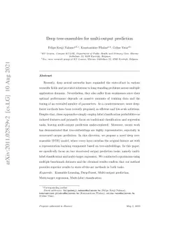 Deep tree-ensembles for multi-output prediction