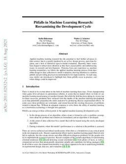 Pitfalls in Machine Learning Research: Reexamining the Development Cycle