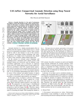 UAV-AdNet: Unsupervised Anomaly Detection using Deep Neural Networks for
  Aerial Surveillance