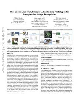 This Looks Like That, Because ... Explaining Prototypes for
  Interpretable Image Recognition