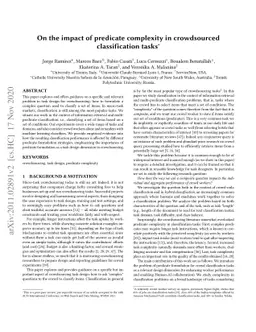 On the impact of predicate complexity in crowdsourced classification
  tasks