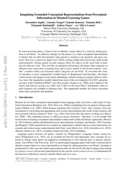 Imagining Grounded Conceptual Representations from Perceptual
  Information in Situated Guessing Games