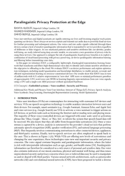 Paralinguistic Privacy Protection at the Edge