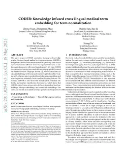 CODER: Knowledge infused cross-lingual medical term embedding for term
  normalization