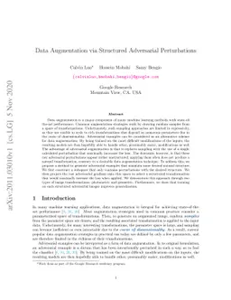 Data Augmentation via Structured Adversarial Perturbations