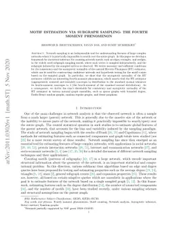 Motif Estimation via Subgraph Sampling: The Fourth Moment Phenomenon