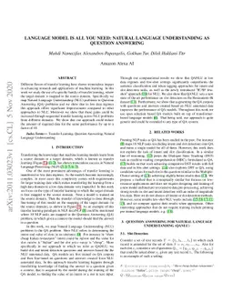 Language Model is All You Need: Natural Language Understanding as
  Question Answering
