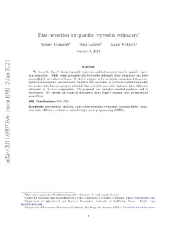 Bias correction for quantile regression estimators