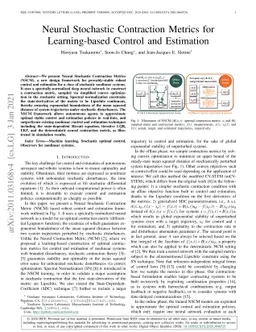 Neural Stochastic Contraction Metrics for Learning-based Control and
  Estimation