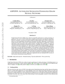 ASFGNN: Automated Separated-Federated Graph Neural Network