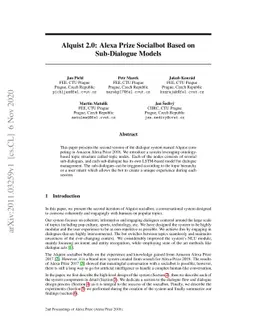 Alquist 2.0: Alexa Prize Socialbot Based on Sub-Dialogue Models