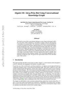 Alquist 3.0: Alexa Prize Bot Using Conversational Knowledge Graph