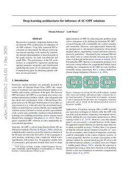 Deep learning architectures for inference of AC-OPF solutions