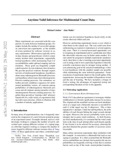 Anytime-Valid Inference for Multinomial Count Data