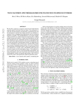 Wave-Tacotron: Spectrogram-free end-to-end text-to-speech synthesis
