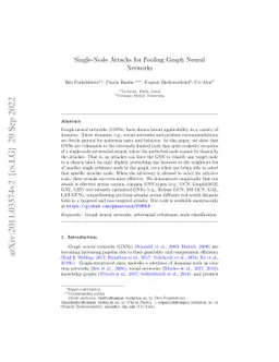 Single-Node Attacks for Fooling Graph Neural Networks