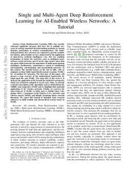 Single and Multi-Agent Deep Reinforcement Learning for AI-Enabled
  Wireless Networks: A Tutorial