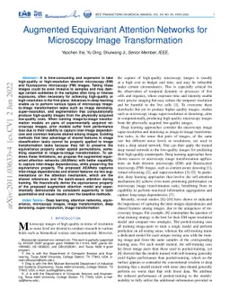 Augmented Equivariant Attention Networks for Microscopy Image
  Reconstruction